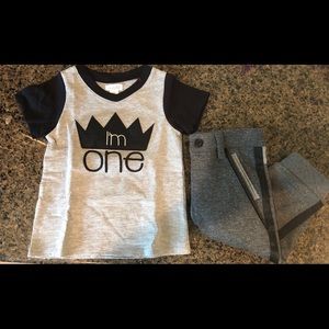 NWOT Baby Boy I’m 1 outfit.